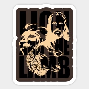 JESUS THE LION AND THE LAMB Sticker